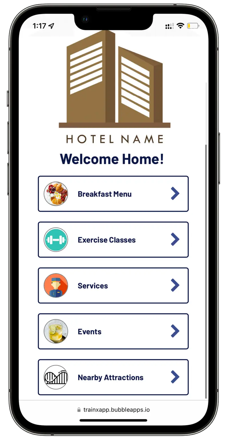 Hotel Info Hub Screenshot