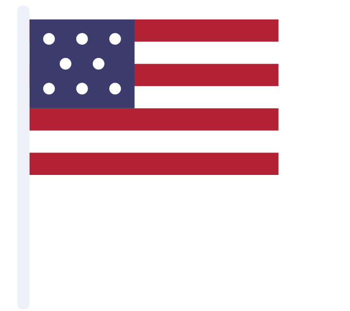 American flag on a pole