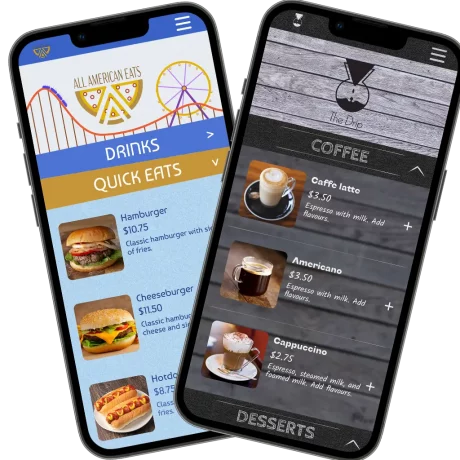 Theme Park + Coffee Menu template for coffee restaurant.
